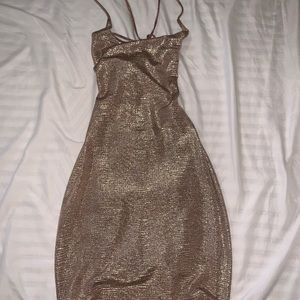 Lovely gold dress open back